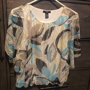 Alfani Women's Multicolor Sheer Top